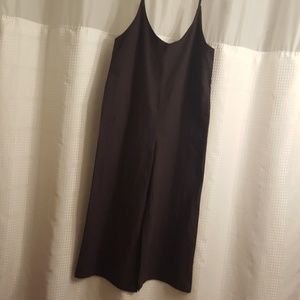 Charcoal wideleg pant jumpsuit/romper